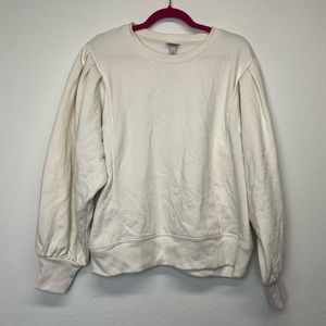 NWOT Cream Long Sleeve Crewneck - A New Day